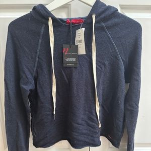 n:PHILANTHROPY Jordan Cropped Hooded Sweatshirt Navy Blue - Brand new with tags!